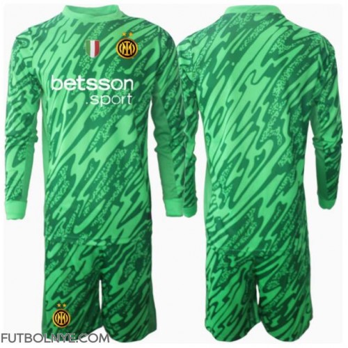 Camiseta Inter Milan Portero Primera Equipación para niños 2024-25 manga larga (+ pantalones cortos)
